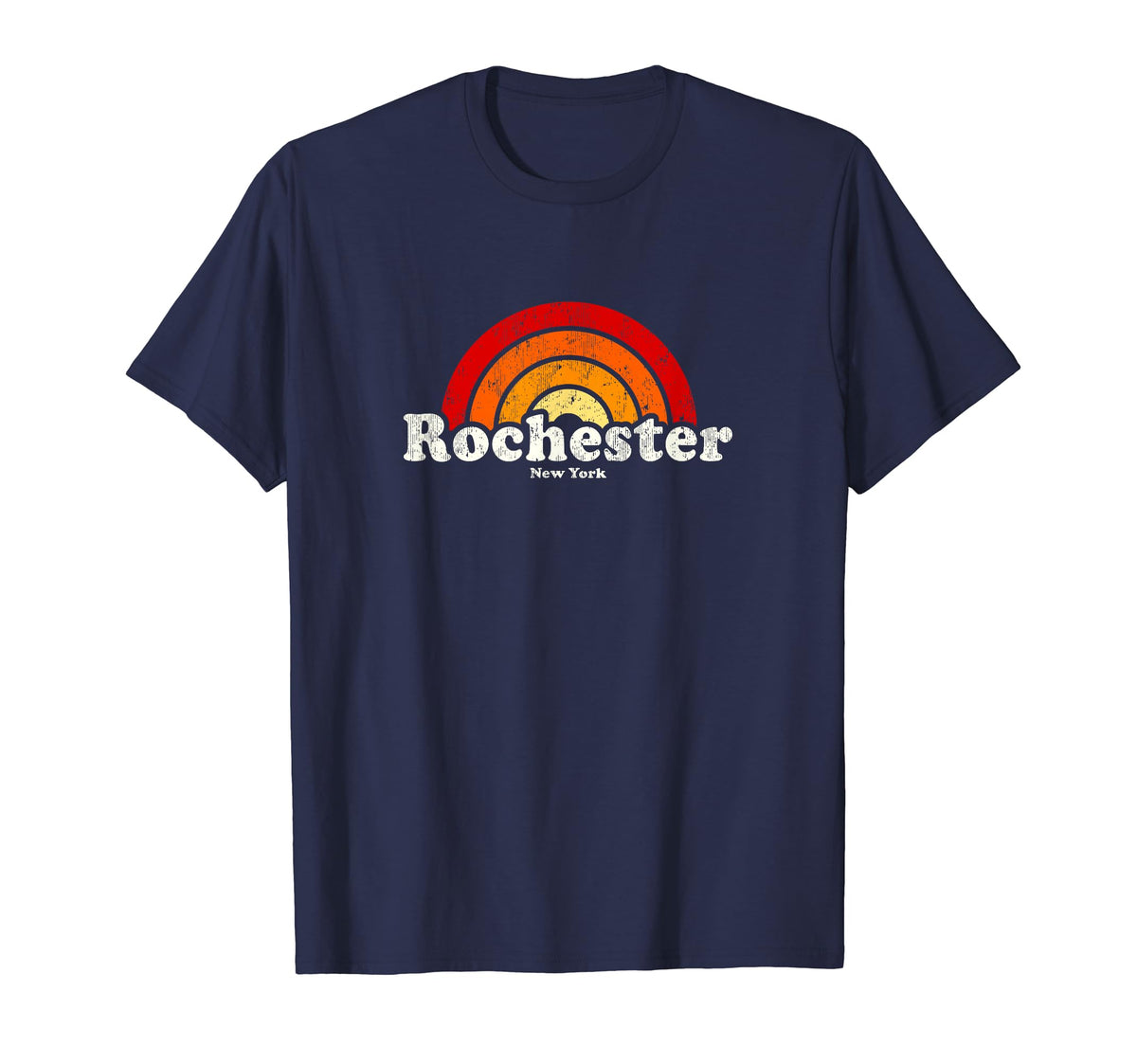 Rochester New York Ny 70S Rainbow T-Shirt - Streetwear Style Unisex