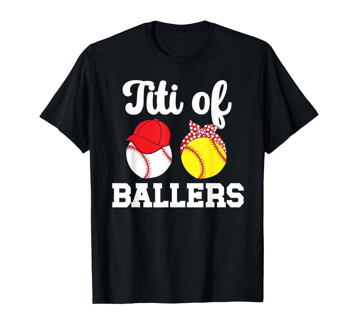 Titi Ballers Baseball Softball Titi T-Shirt - Custom Art Print for Adults