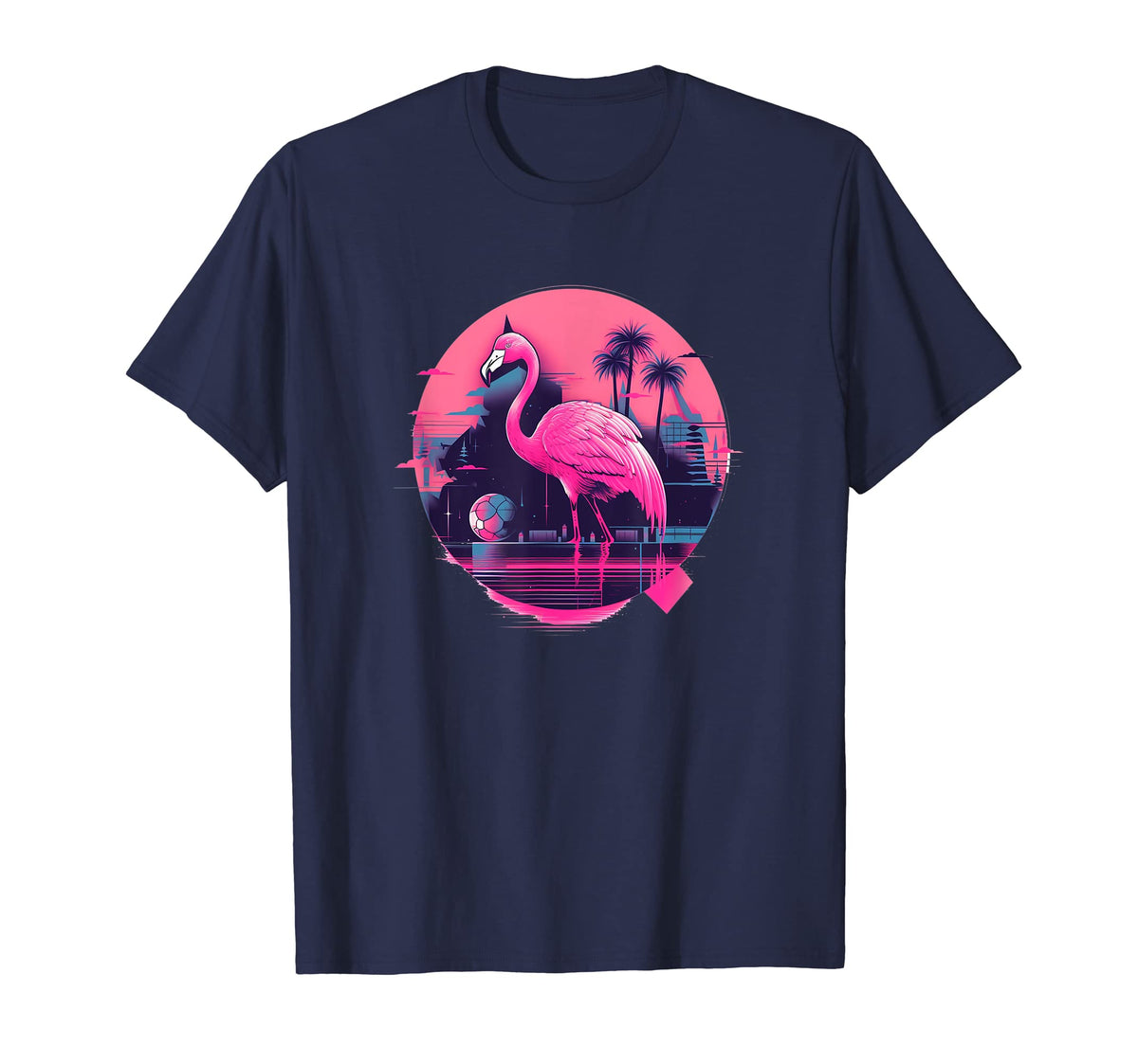 80S Flamingo Japanese Otaku Aesthetic T-Shirt - Custom Art Print Unisex