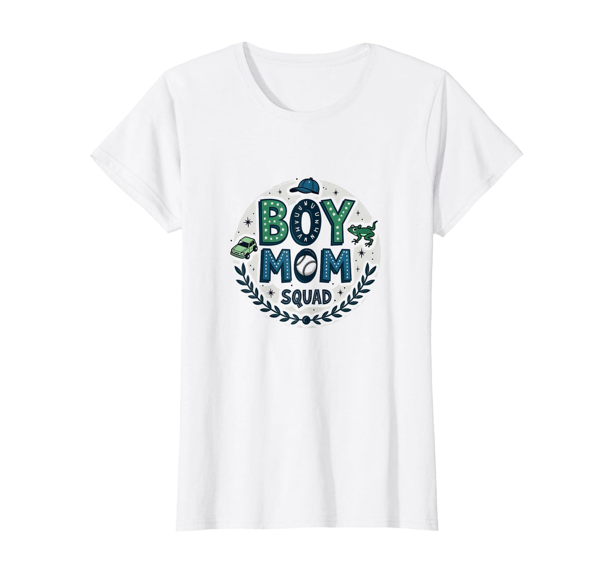 Mom Squad Proud Mama Baseball Cap T-Shirt - Casual Everyday Wear Men Women