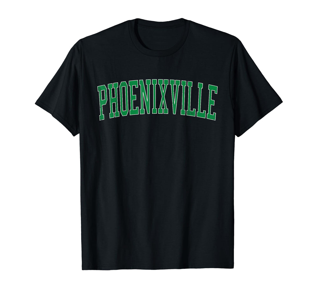Phoenixville Pa Distressed Green T-Shirt - Casual Everyday Wear Men Women