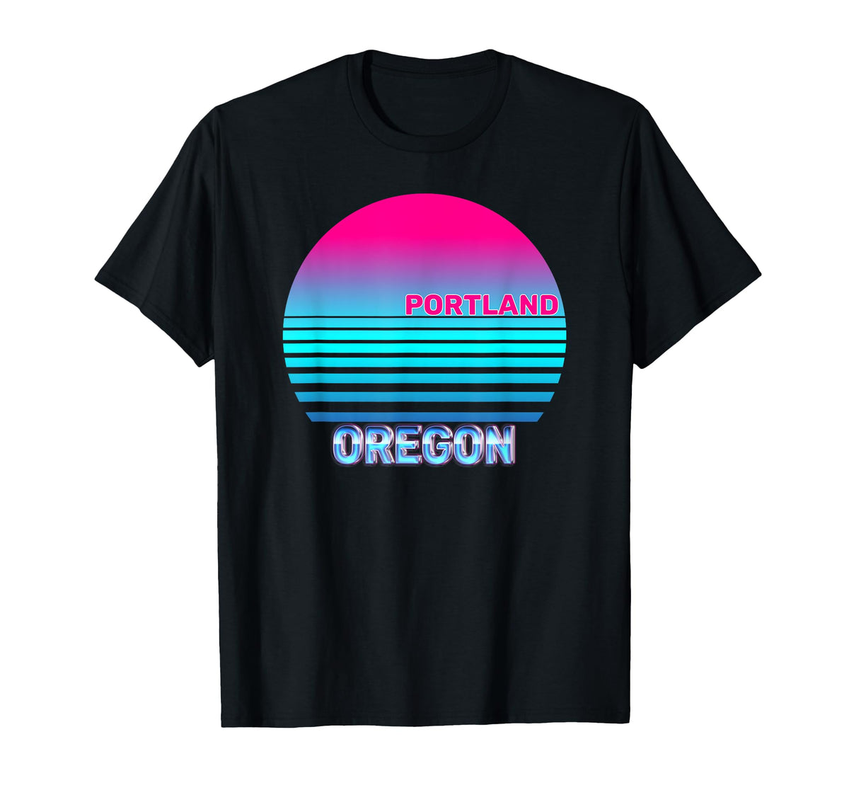 Portland Oregon Vaporwave 1980S 1990S T-Shirt - Novelty Apparel Men Women