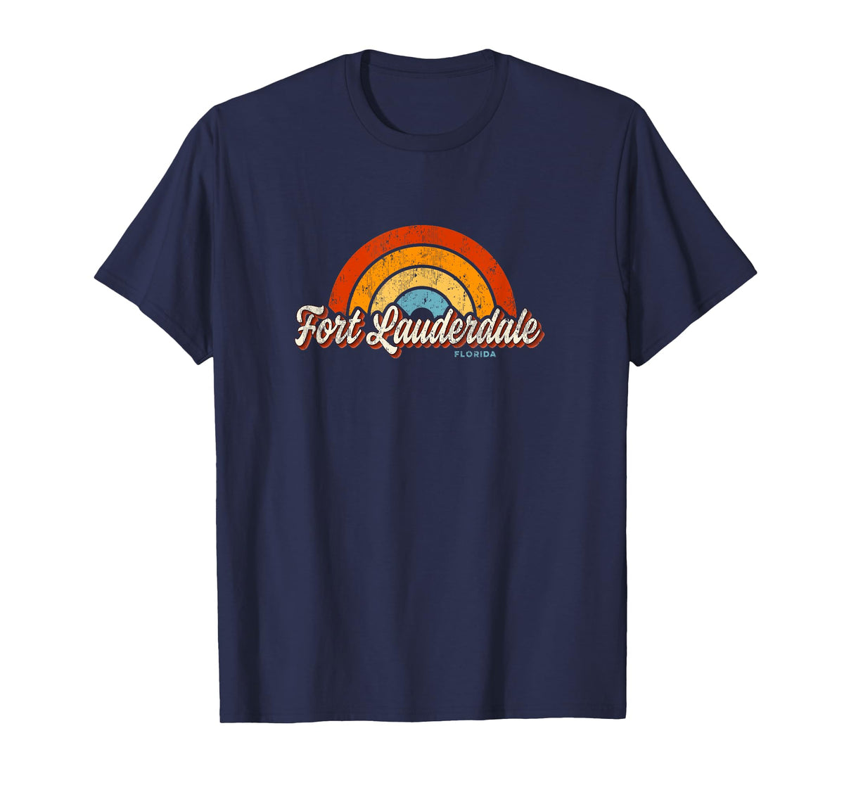 Fort Lauderdale Florida Fl Rainbow T-Shirt - Streetwear Style for Adults