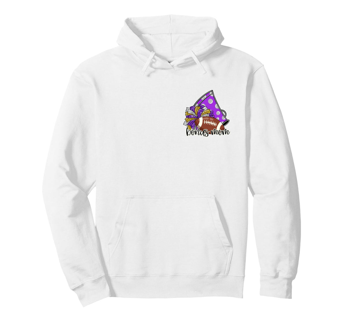 Cheerleader Bonus Mom Game Day Hoodie - Casual Everyday Wear for Adults