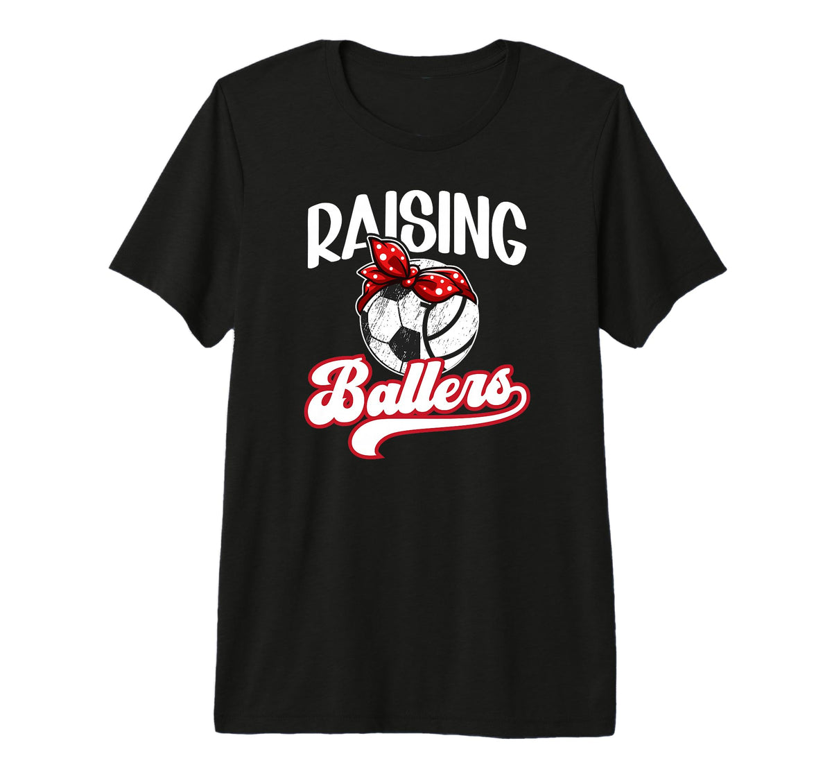 Raising Ballers Soccer Volleyball T-Shirt - Fun Novelty Design Men Women
