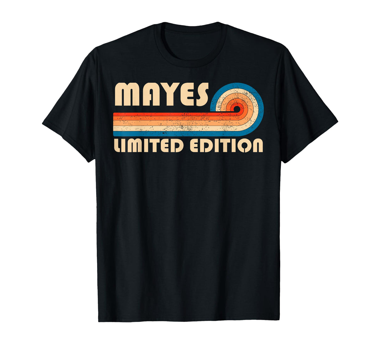 Mayes 70S 80S Sunset Stripe T-Shirt - Custom Art Print Unisex