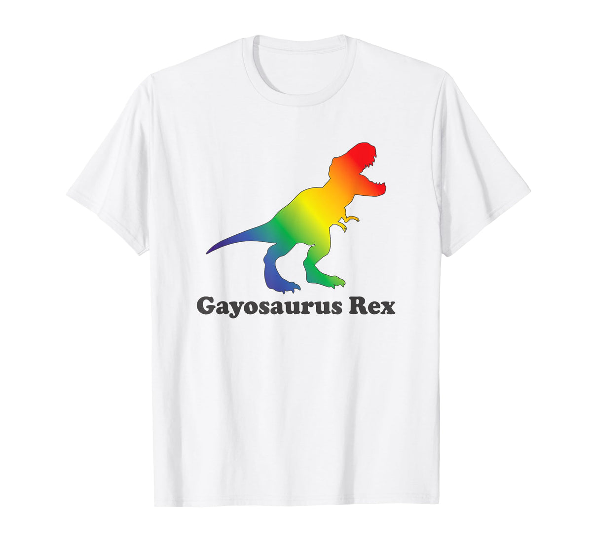Gay Dinosaur Gay Pride Rainbow Funny T-Shirt - Custom Art Print Men Women
