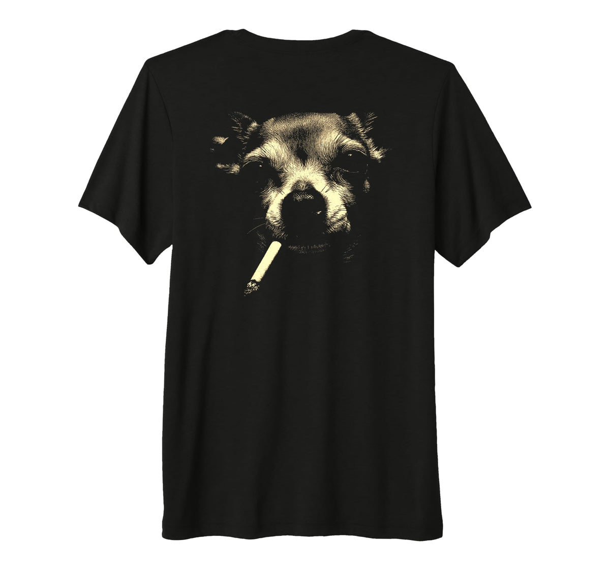 Chihuahua Smoking Cigarette Grunge Meme T-Shirt - Streetwear Style Unisex
