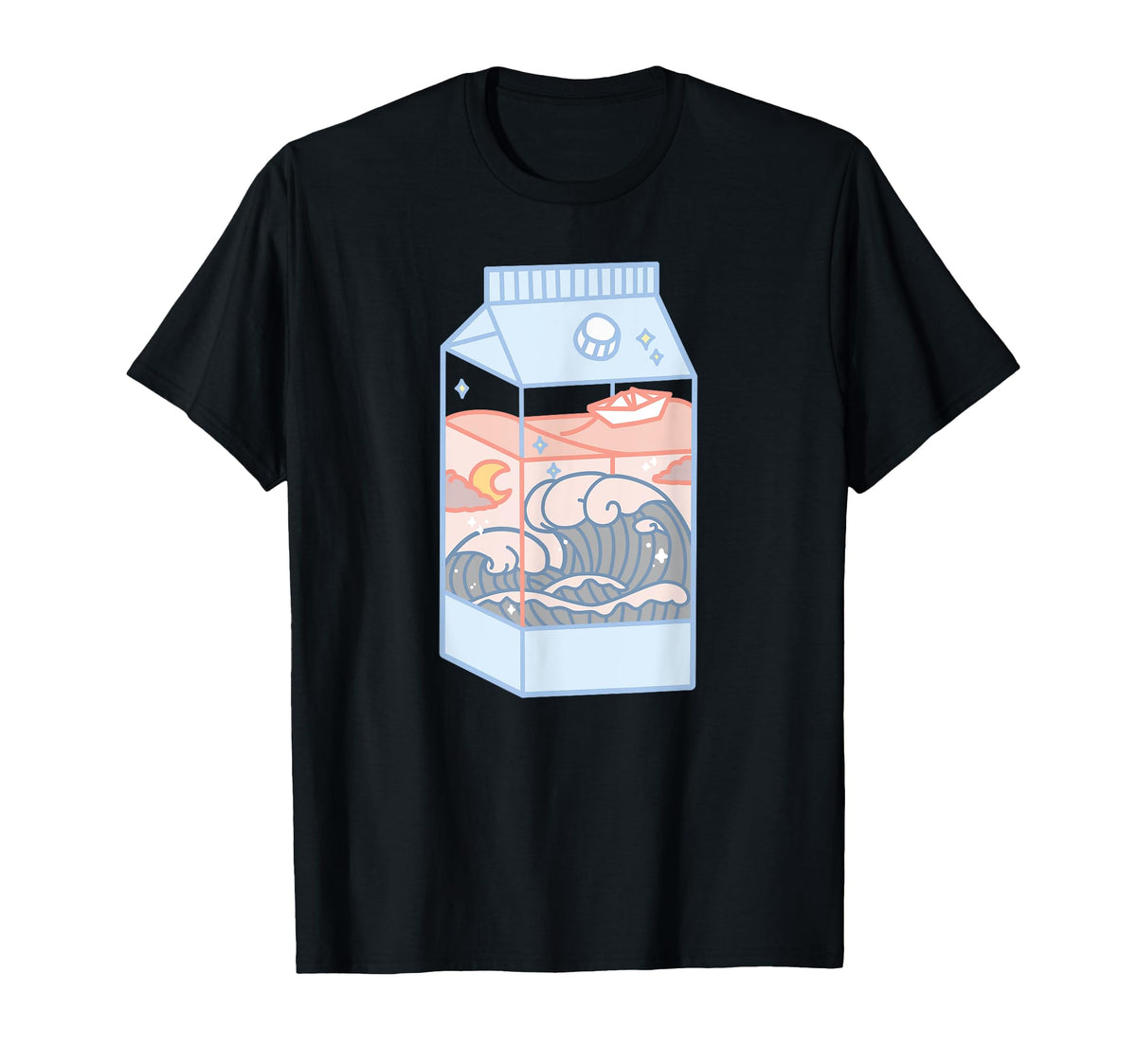 Japanese Aesthetic Milk Box Artwork T-Shirt - Streetwear Style Men Women