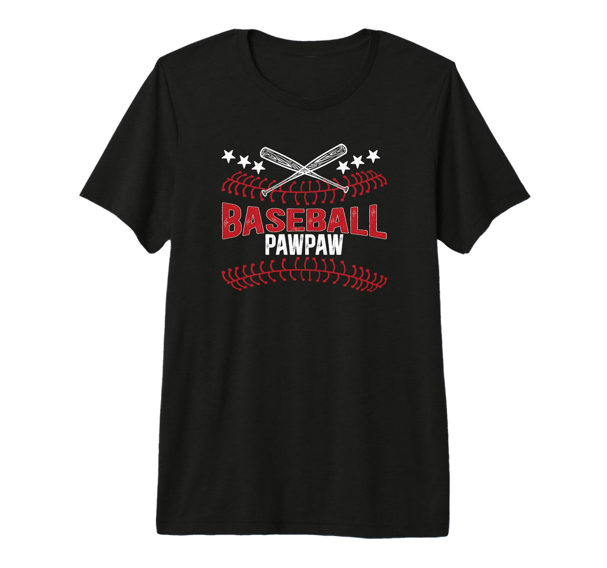 Mens Baseball Pawpaw Proud Grandpa T-Shirt - Novelty Apparel for Adults