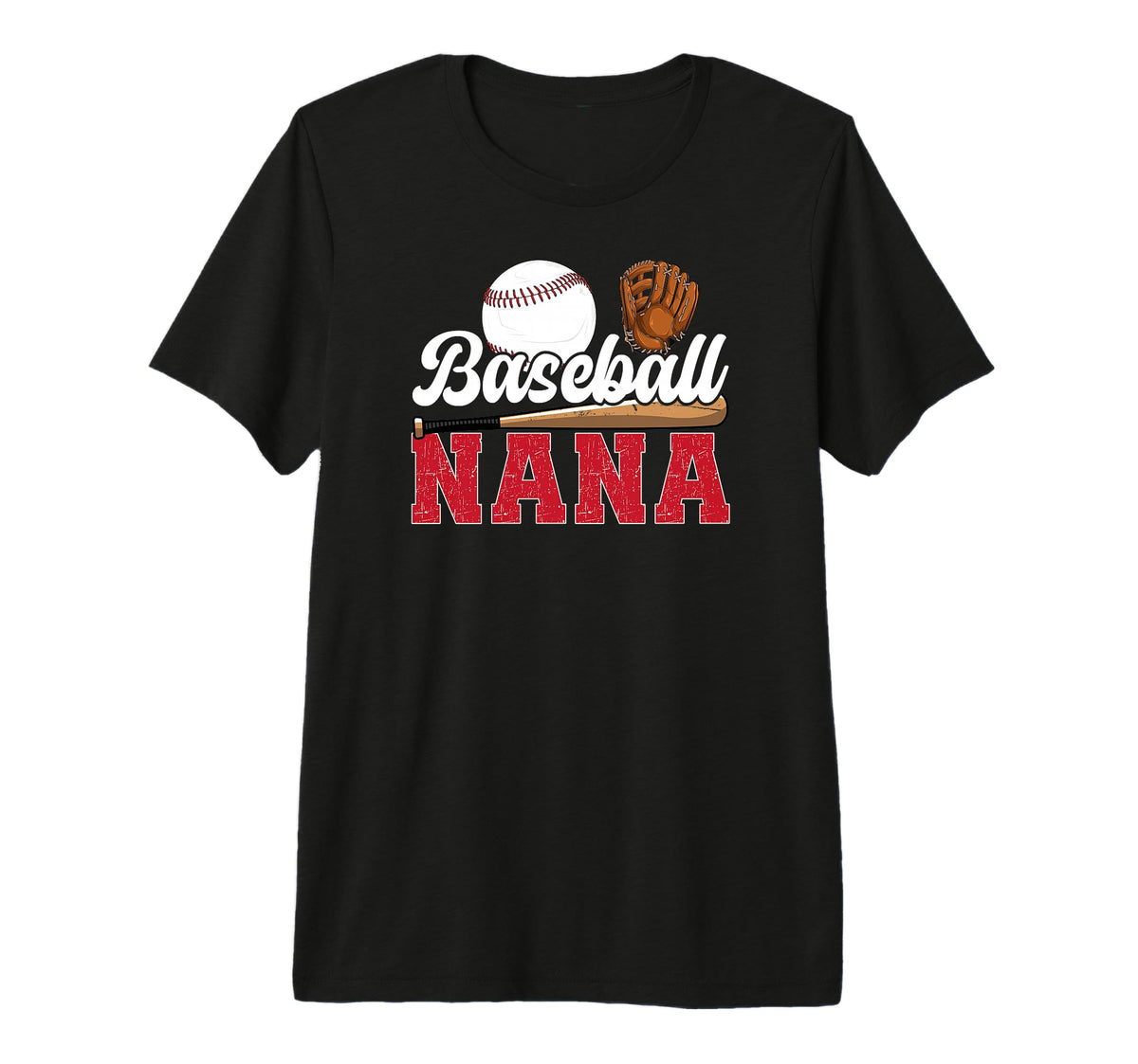 Baseball Nana Grandma Nana Baseball T-Shirt - Fun Novelty Design Men Women