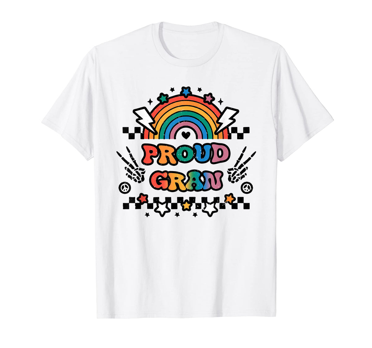 Proud Grand Lgbt Rainbow Gay Pride Month T-Shirt - Minimalist Print Unisex