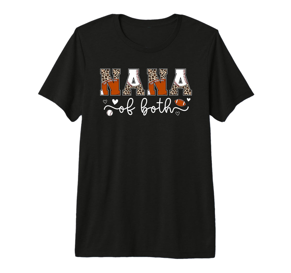 Nana Both Leopard Baseball Football T-Shirt - Streetwear Style for Adults