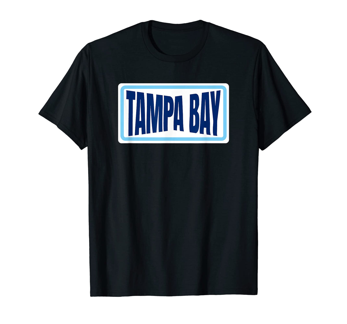 Fun Tampa Blue Powder Blue Striped T-Shirt - Casual Everyday Wear Unisex