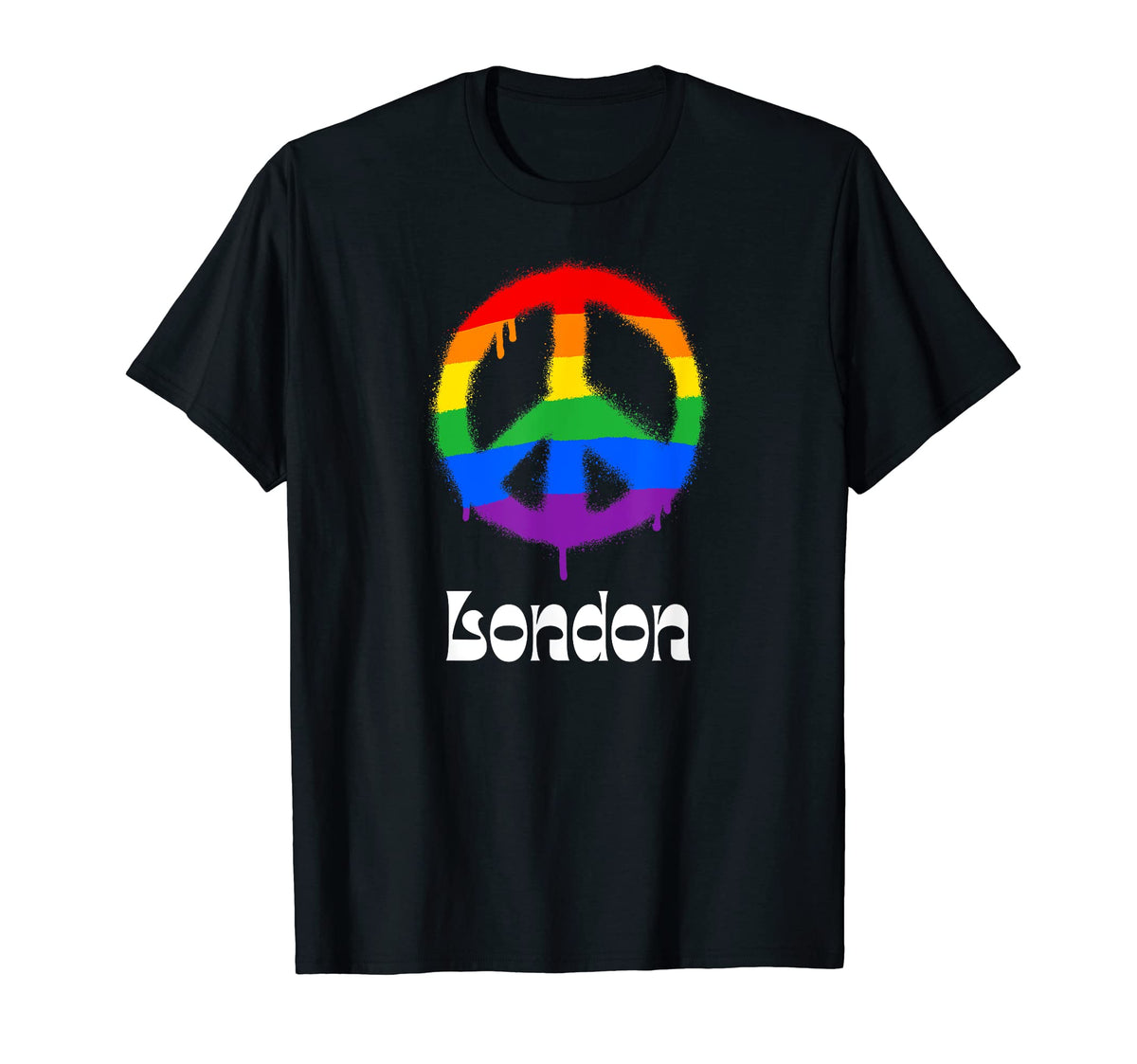 London Gay Pride Lgbt Lgbtq Groovy T-Shirt - Fun Novelty Design Unisex