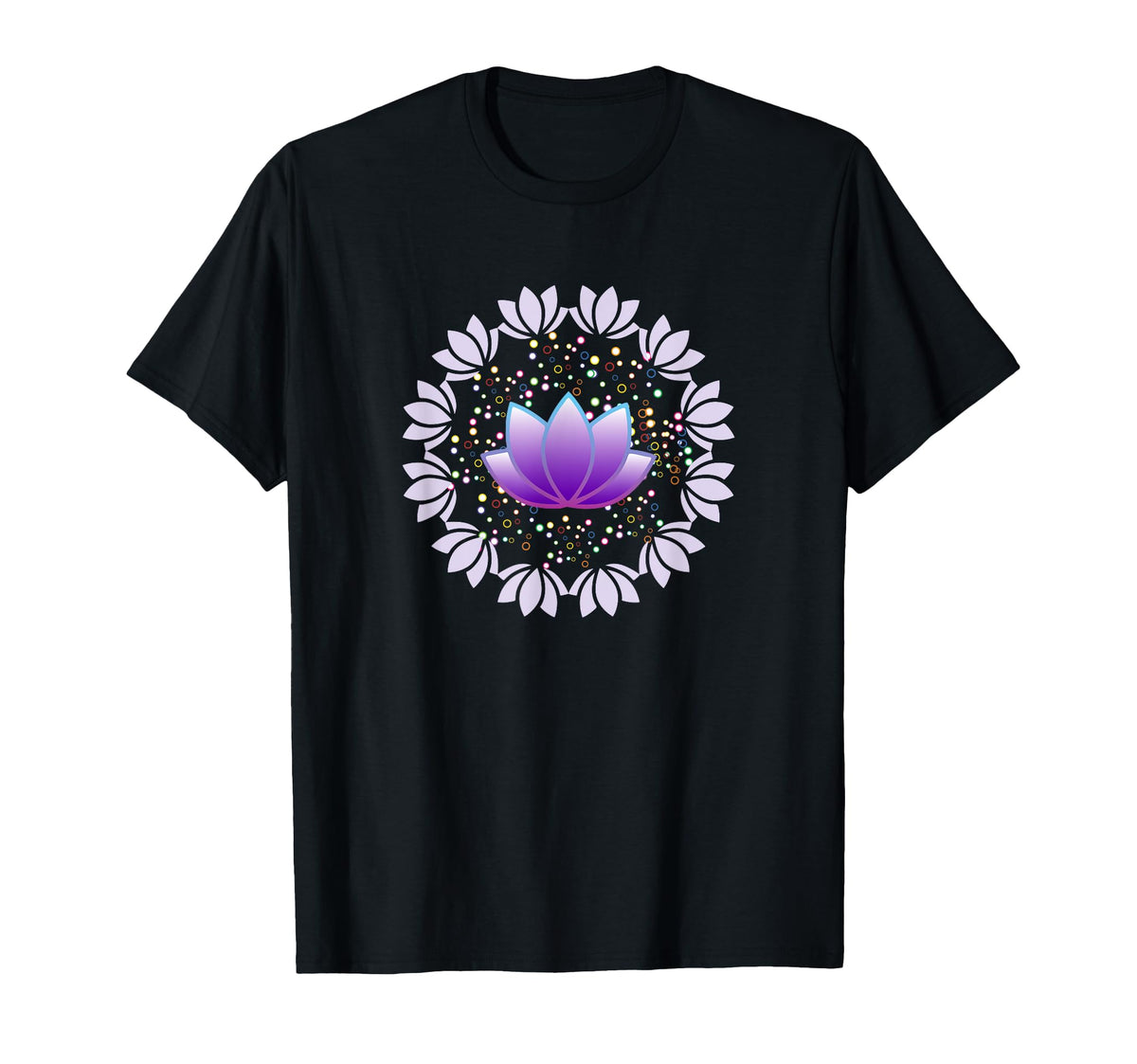 Lotus Flower Floral Mandala Yoga T-Shirt - Aesthetic Graphic for Adults