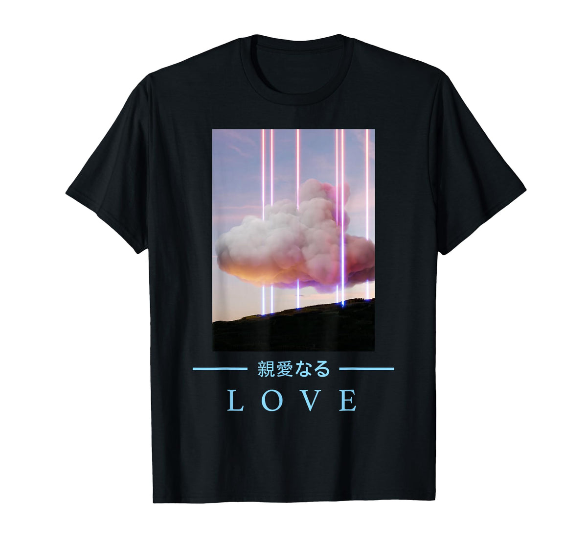 Retrowave Love Japanese Art T-Shirt - Streetwear Style for Adults