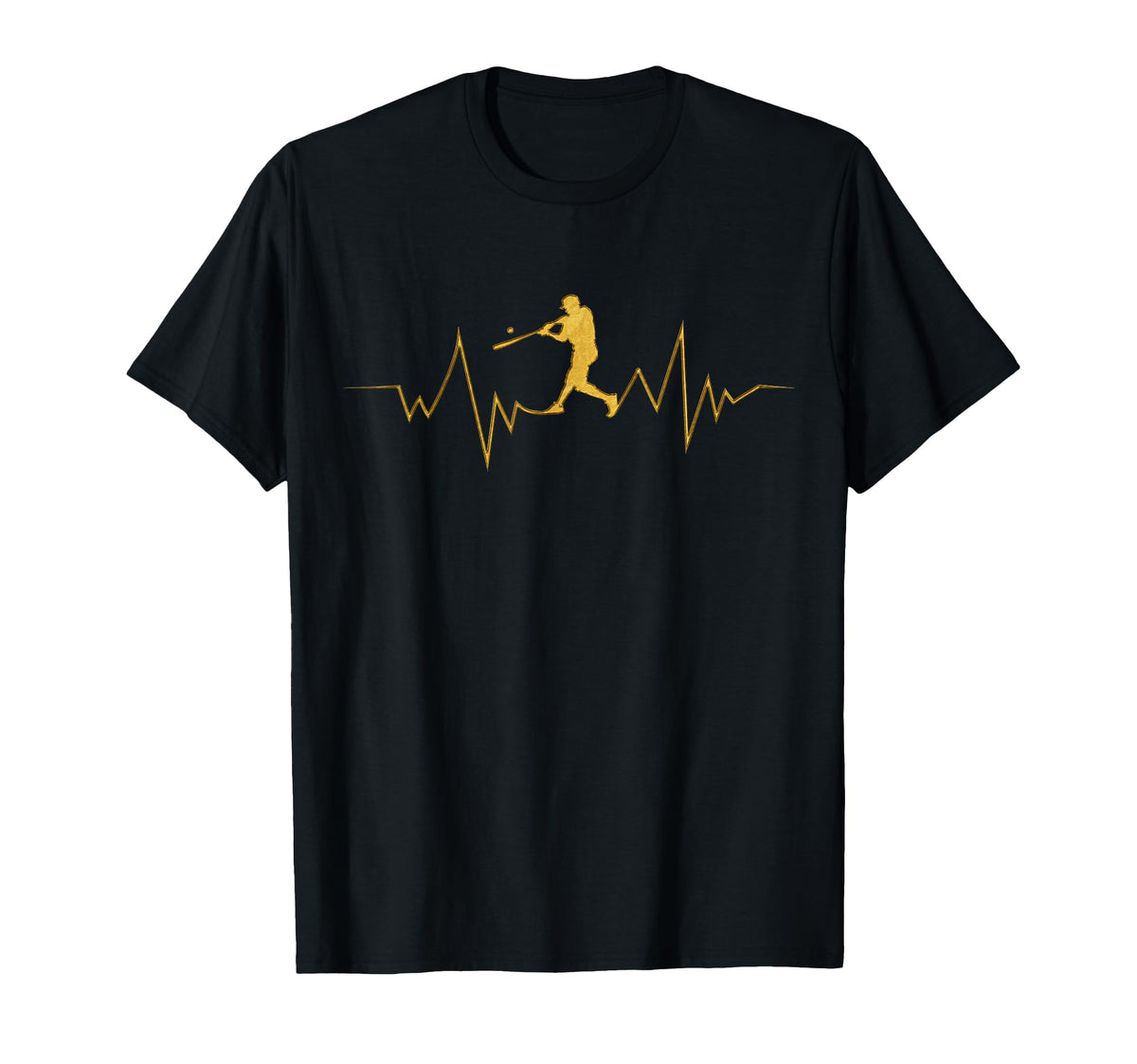 Baseball Heartbeat Sport Fans T-Shirt - Graphic Print Men Women