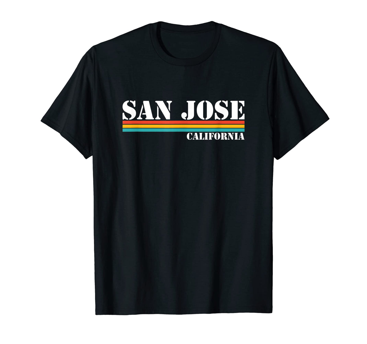 San Jose California Stripes T-Shirt - Minimalist Print Unisex
