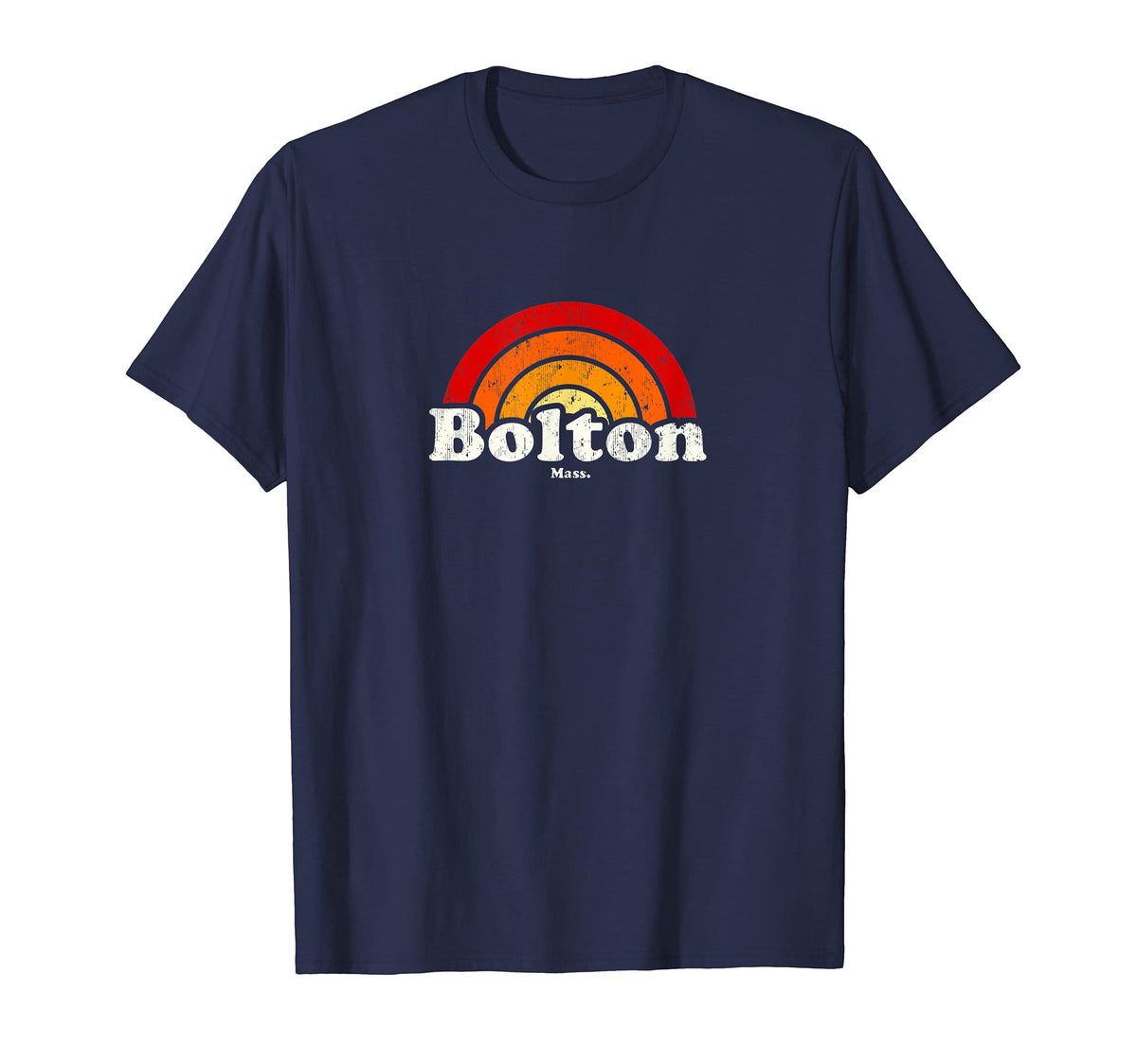 Bolton Massachusetts Ma 70S Rainbow T-Shirt - Streetwear Style Unisex
