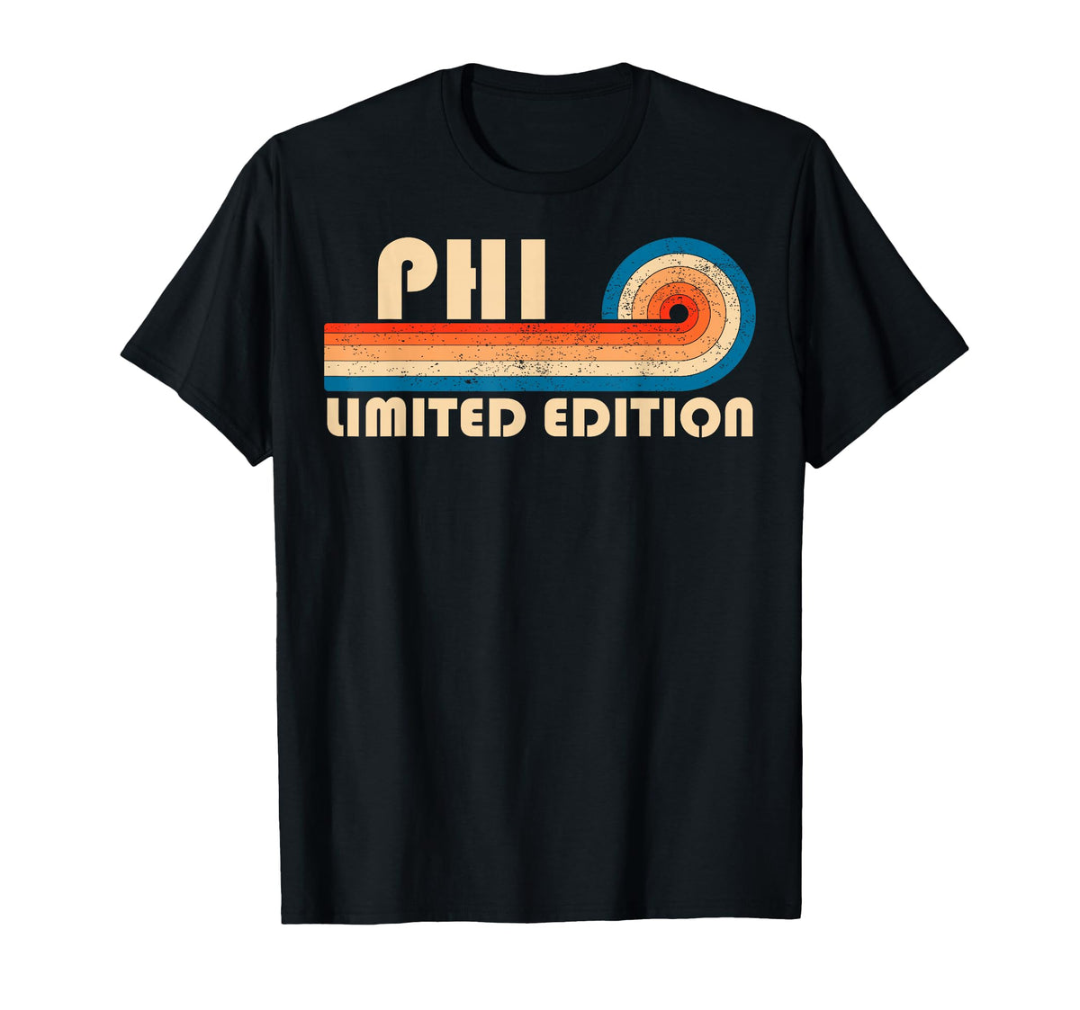 Phi 70S 80S Sunset Stripe T-Shirt - Trendy Graphic Unisex