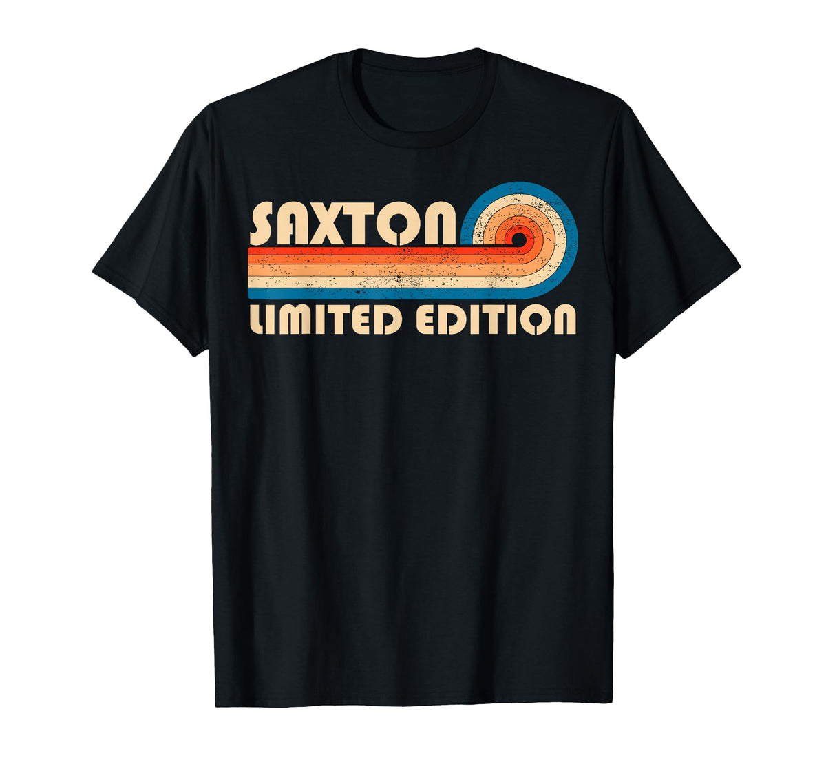 Saxton 70S 80S Sunset Stripe T-Shirt - Casual Everyday Wear Men Women