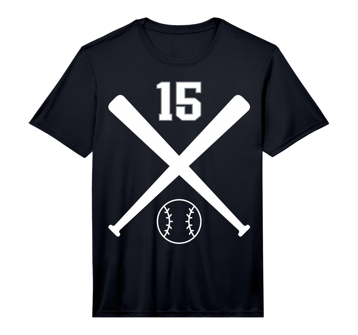 Baseball Softball Number 15 T-Shirt - Streetwear Style Men Women