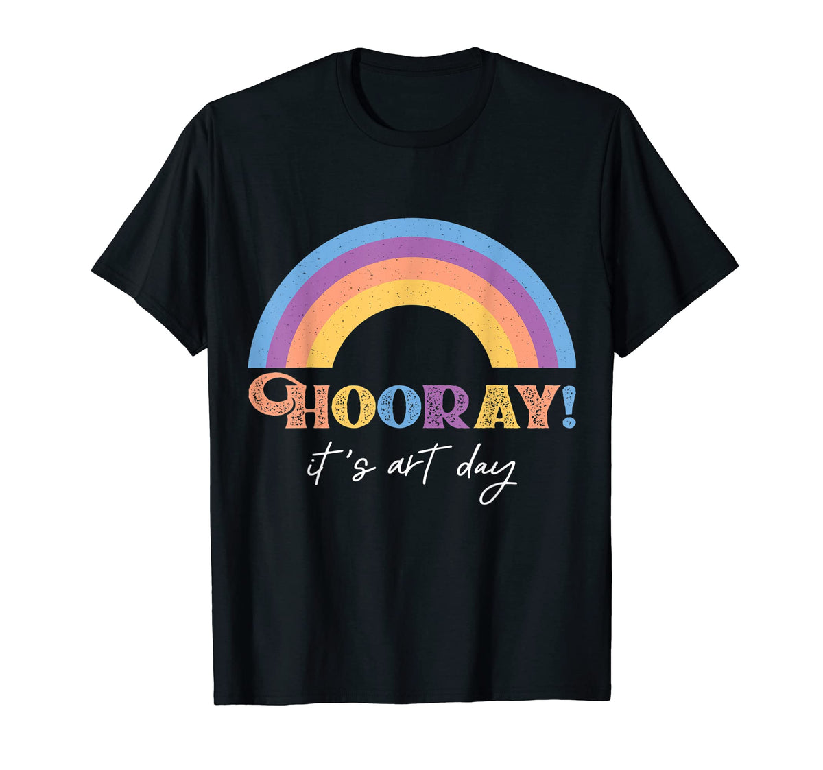 Hooray Its Art Day Rainbow Art Teacher T-Shirt - Minimalist Print Men Women