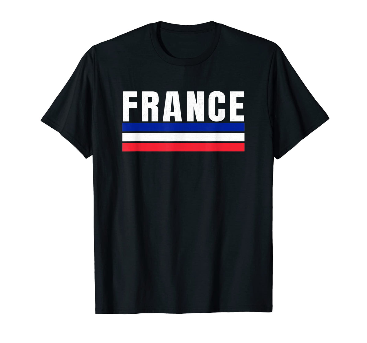 France Blue White Red France Fun Fan T-Shirt - Trendy Graphic for Adults