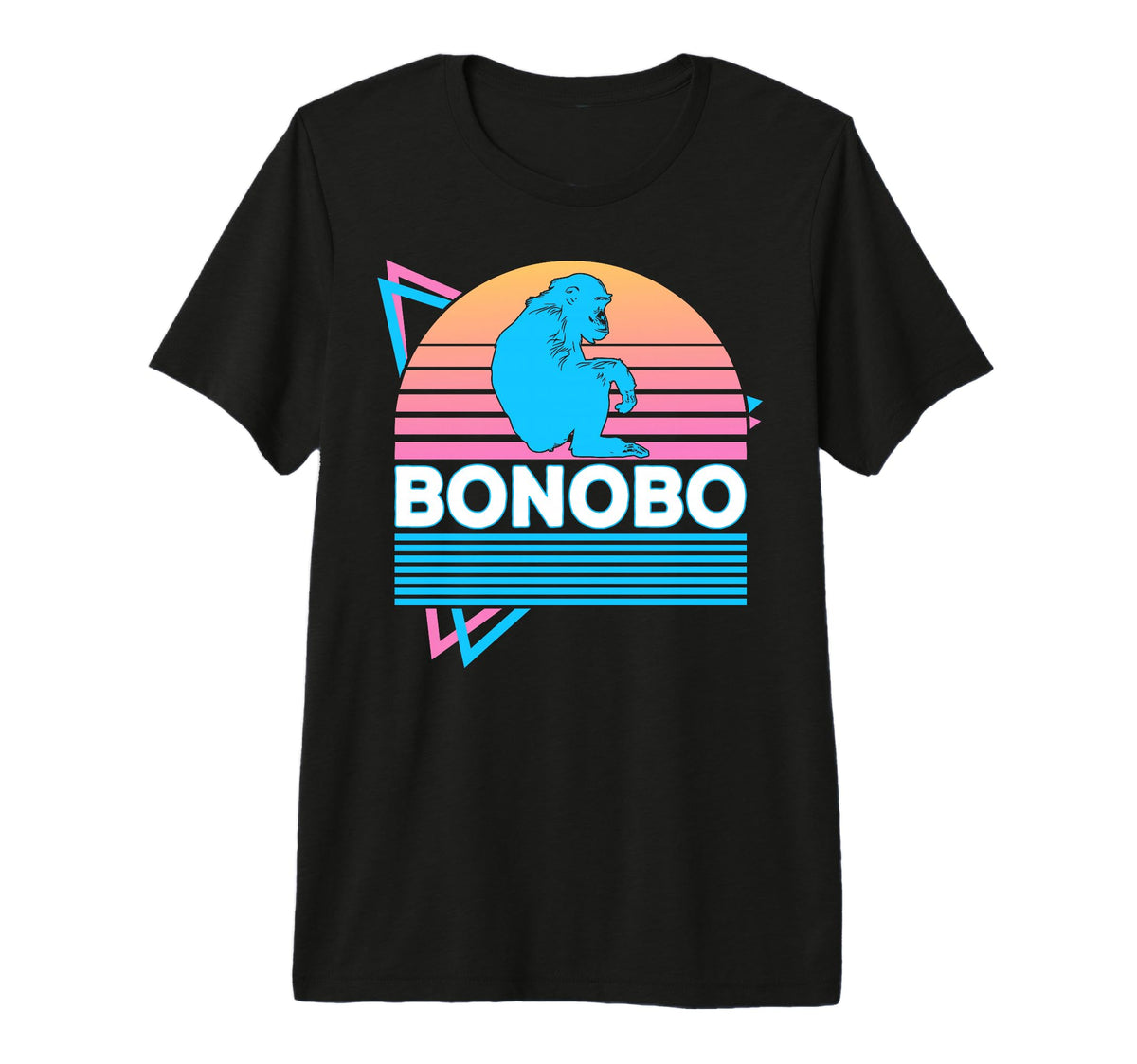 Bonobo Vaporwave Aesthetic Tri T-Shirt - Casual Everyday Wear Men Women
