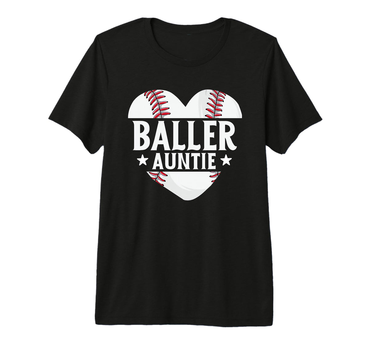 Baseball Aunt Gifts Baller Auntie T-Shirt - Fun Novelty Design Unisex