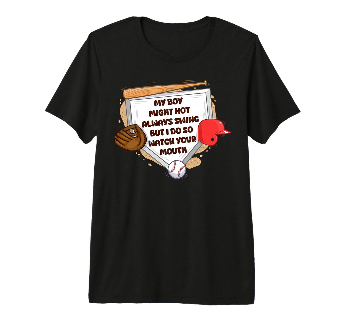Funny Baseball Mom My May Not T-Shirt - Casual Everyday Wear Men Women