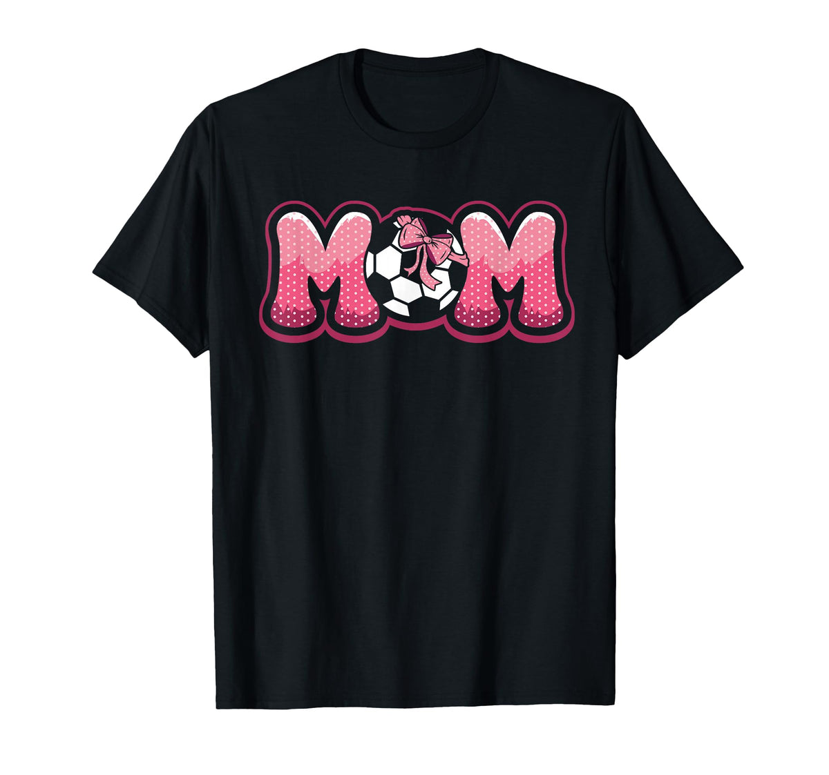 Soccer Mom Coquette Bow Game Day T-Shirt - Casual Everyday Wear Men Women