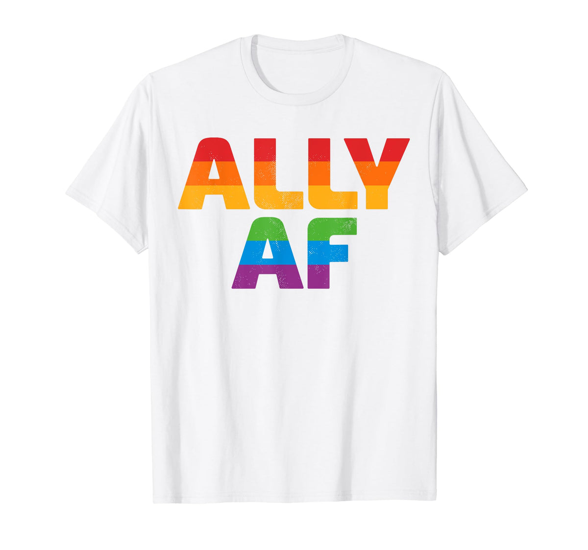 Lgbtq Ally Af Lesbian Gay Pride Lgbt T-Shirt - Trendy Graphic Unisex