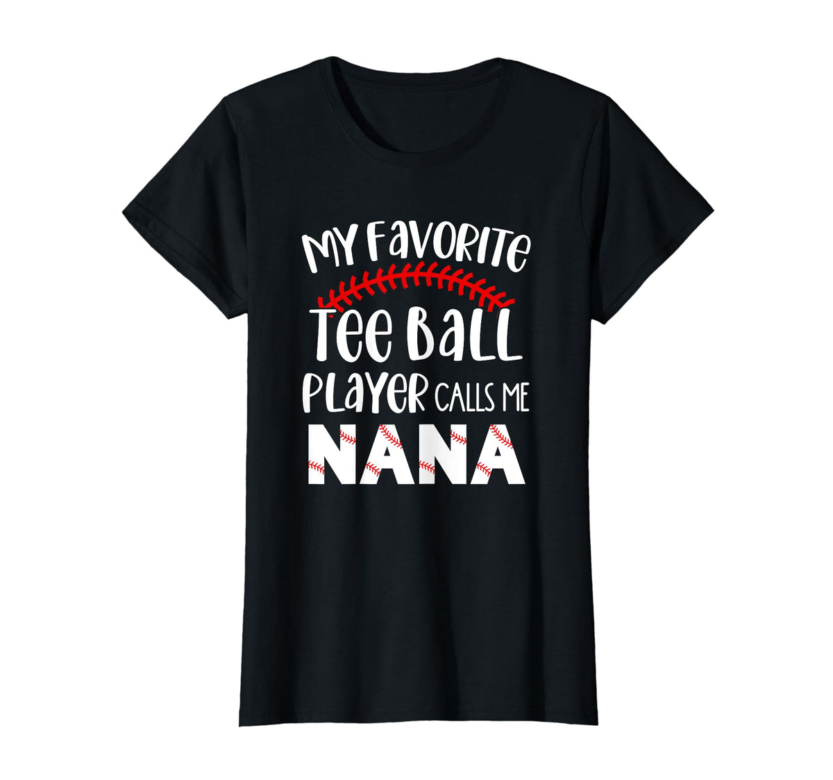 Baseball Grandma My Favorite Ball T-Shirt - Minimalist Print Men Women