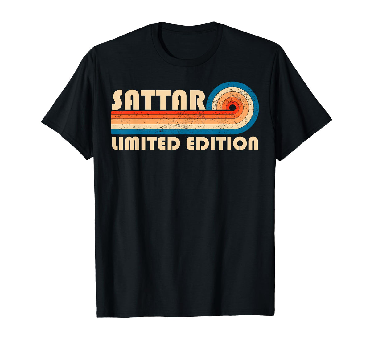 Sattar 70S 80S Sunset Stripe T-Shirt - Minimalist Print Men Women