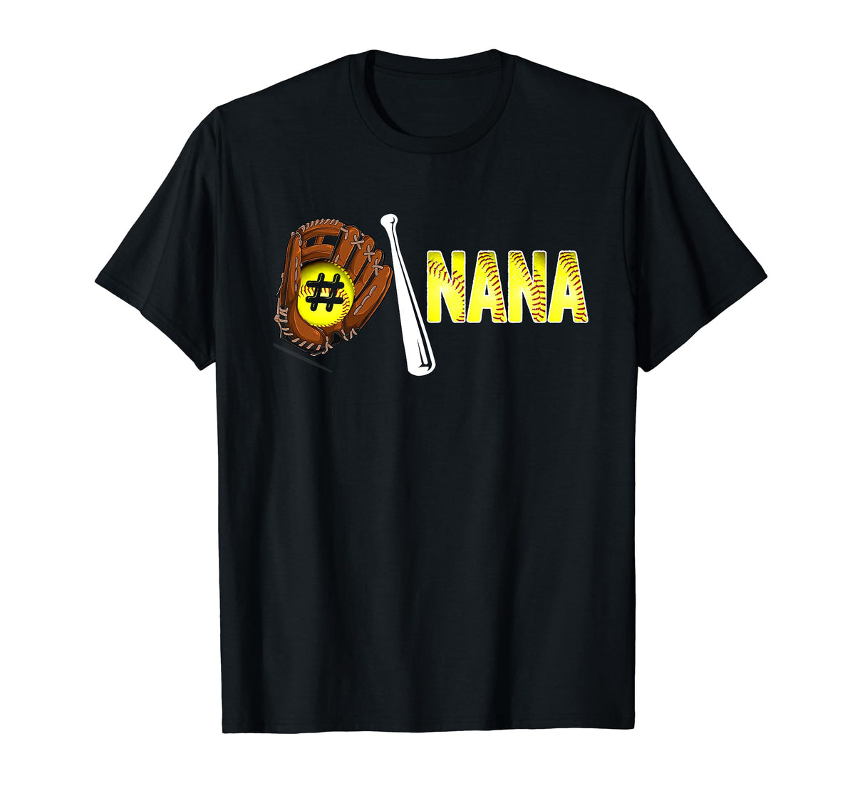 Number One Softball Nana Mothers Day T-Shirt - Streetwear Style Unisex