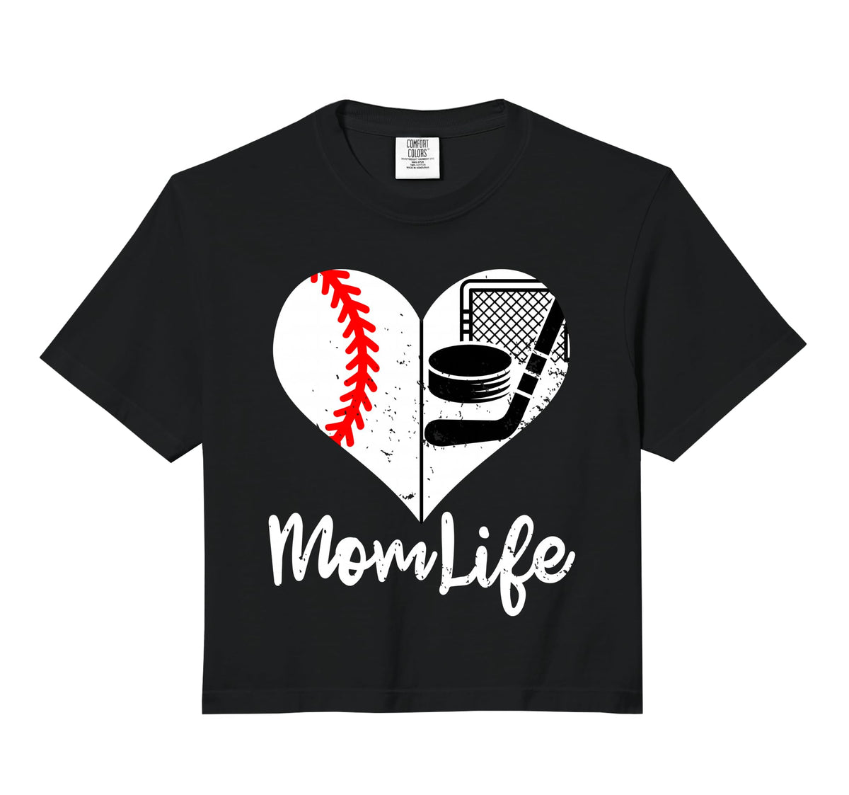 Mom Life Funny Baseball Hockey Mom T-Shirt - Custom Art Print for Adults