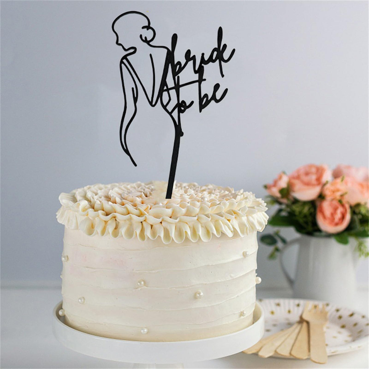 Bride to Be Acrylic Cake Topper