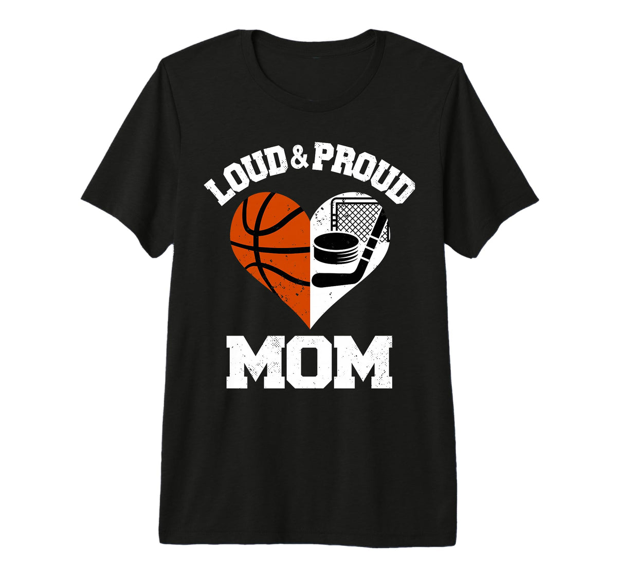 Loud Proud Mom Basketball Hockey T-Shirt - Aesthetic Graphic for Adults
