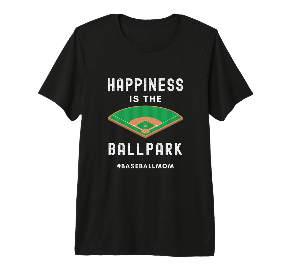 Baseball Mom Life Happiness Is Ball T-Shirt - Streetwear Style for Adults