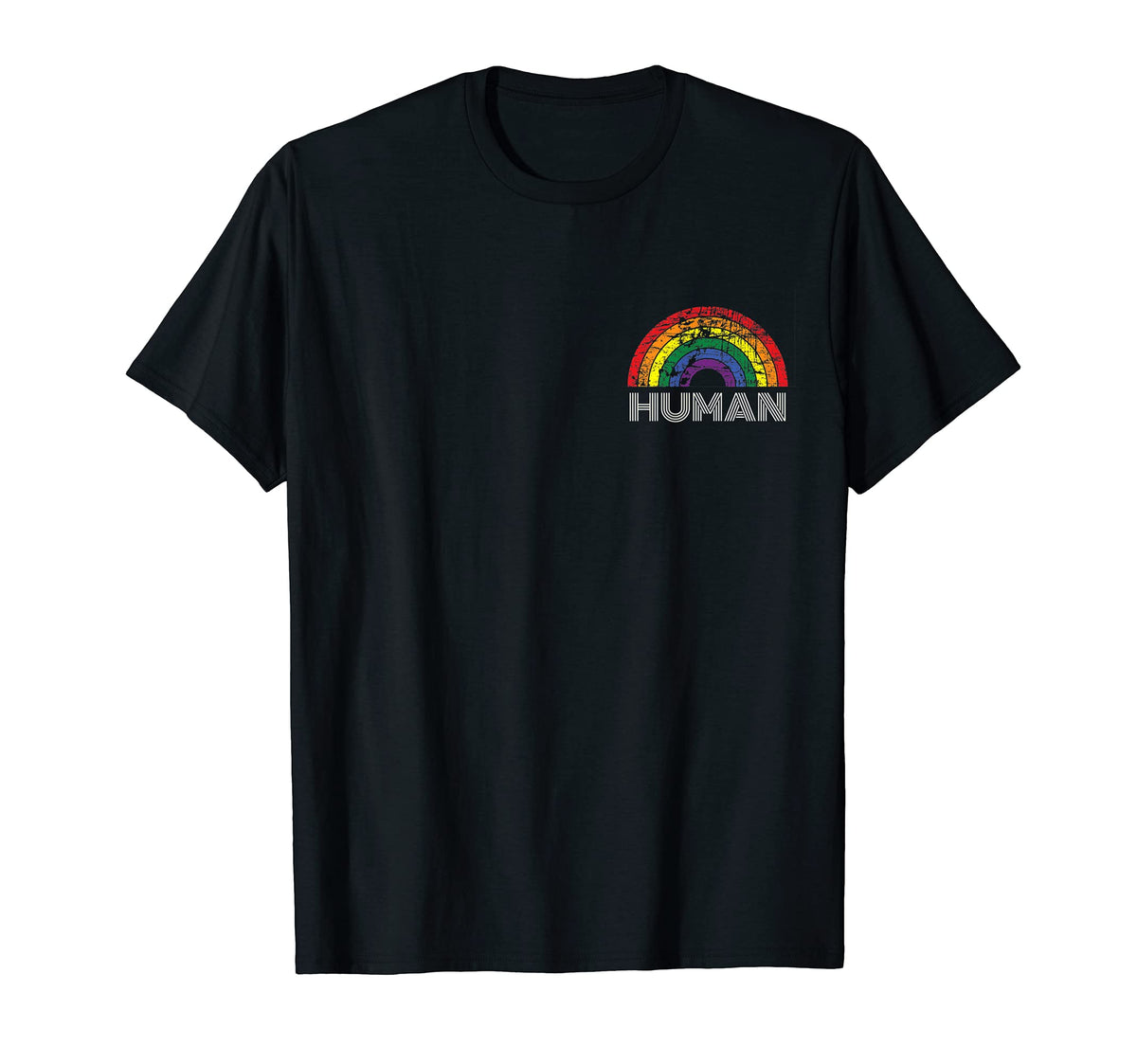 Human Gay Pride Month Lgbtq Rainbow T-Shirt - Novelty Apparel Men Women