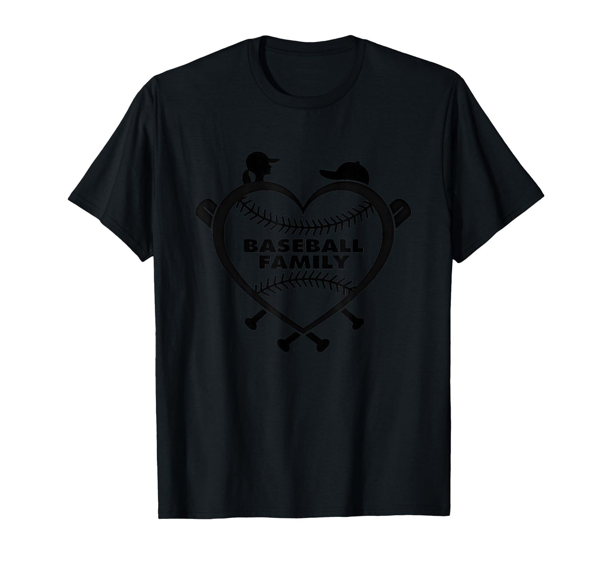 Baseball Family Sister Heart Love Fan T-Shirt - Fun Novelty Design Unisex