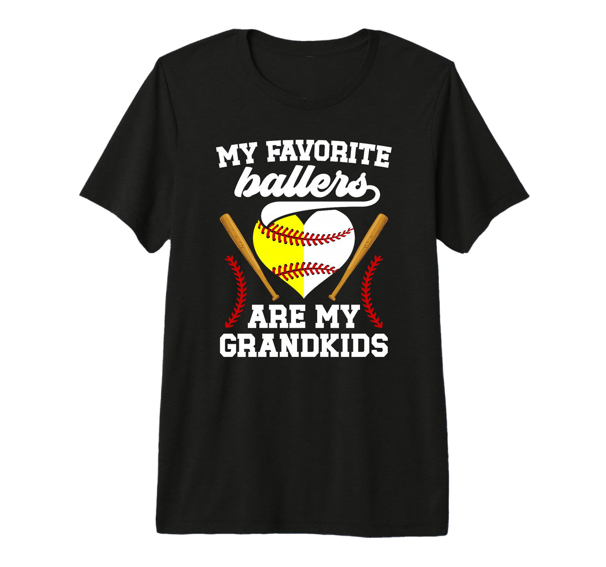 My Grandkids Baseball Softball Nana T-Shirt - Fun Novelty Design Men Women