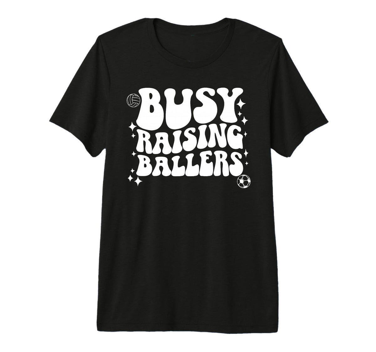 Busy Raising Ballers Soccer Volleyball T-Shirt - Minimalist Print Unisex