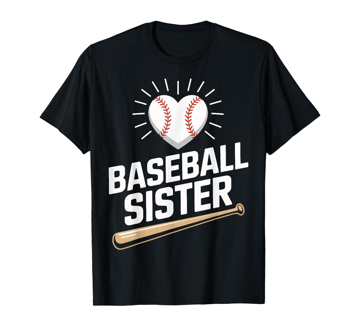 Baseball Sister Cheer Squad Sports Life T-Shirt - Unique Graphic Men Women