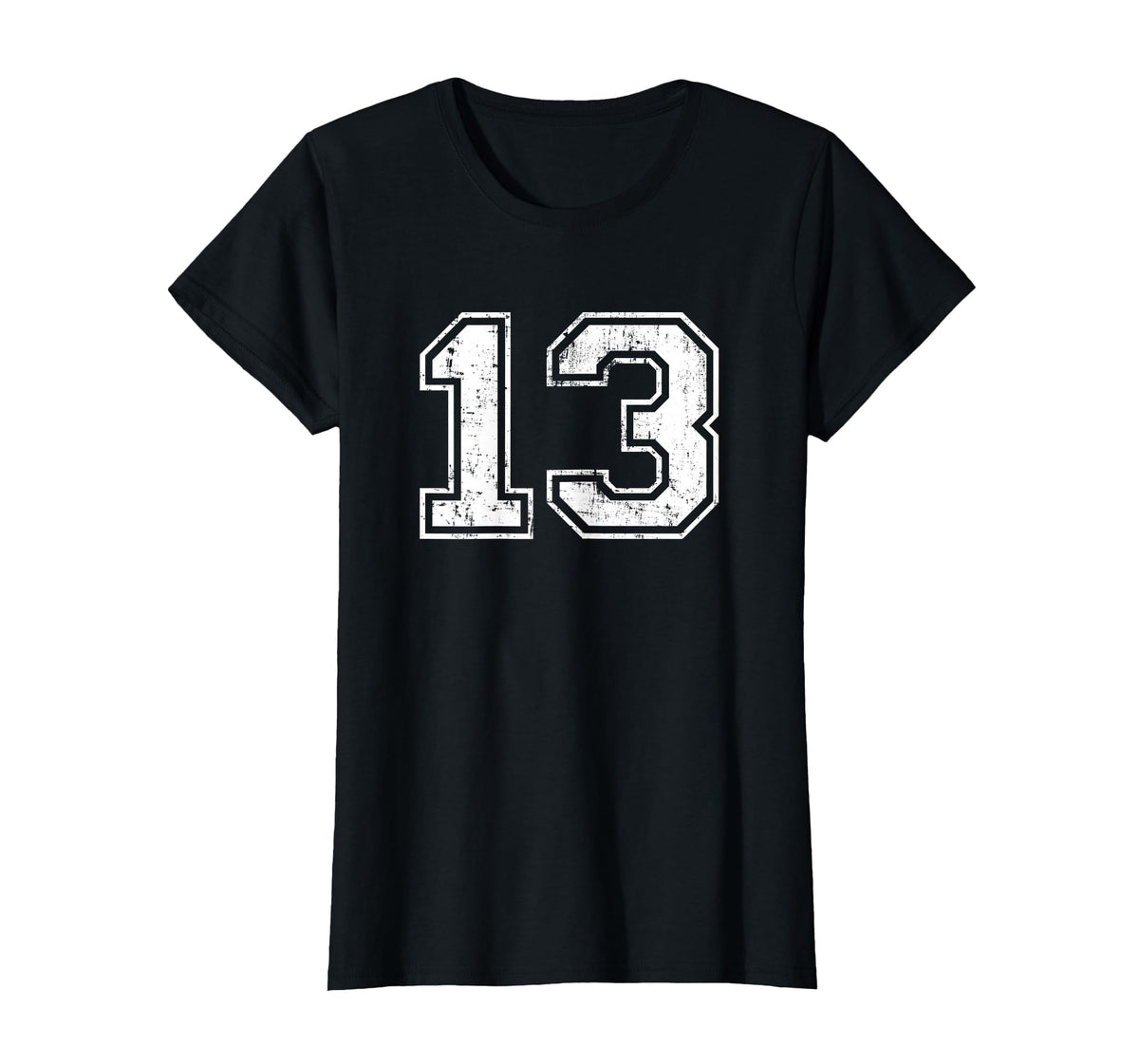 Number 13 Distressed Thirteen Sport T-Shirt - Streetwear Style Men Women