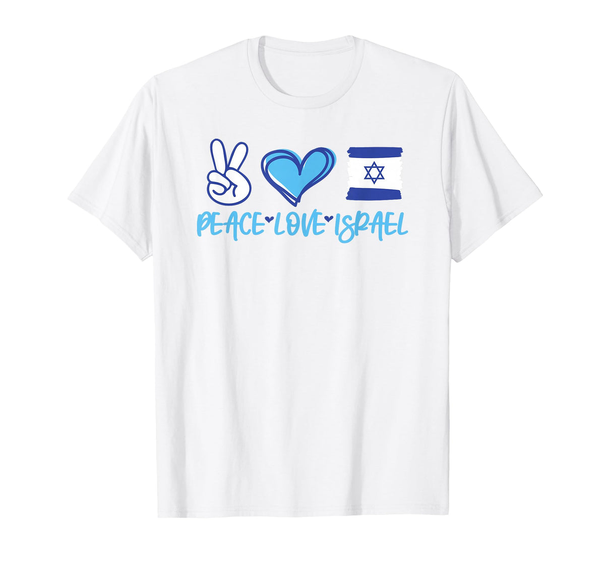 Support Israel Peace Love Israel I T-Shirt - Streetwear Style for Adults
