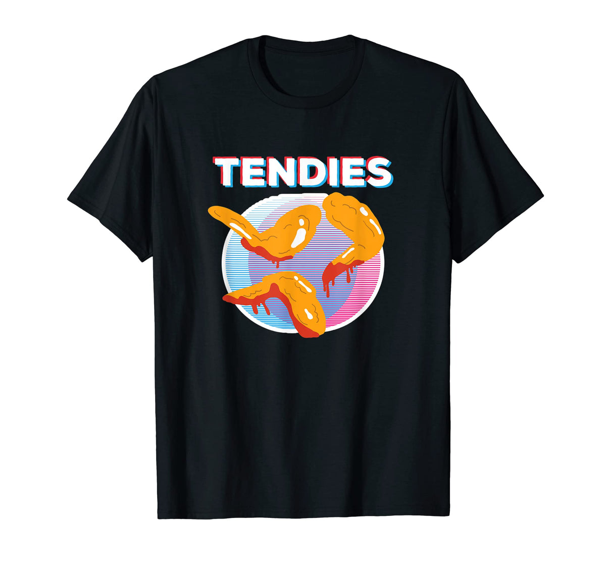 Vaporwave Tendies Chicken Tenders T-Shirt - Aesthetic Graphic Men Women