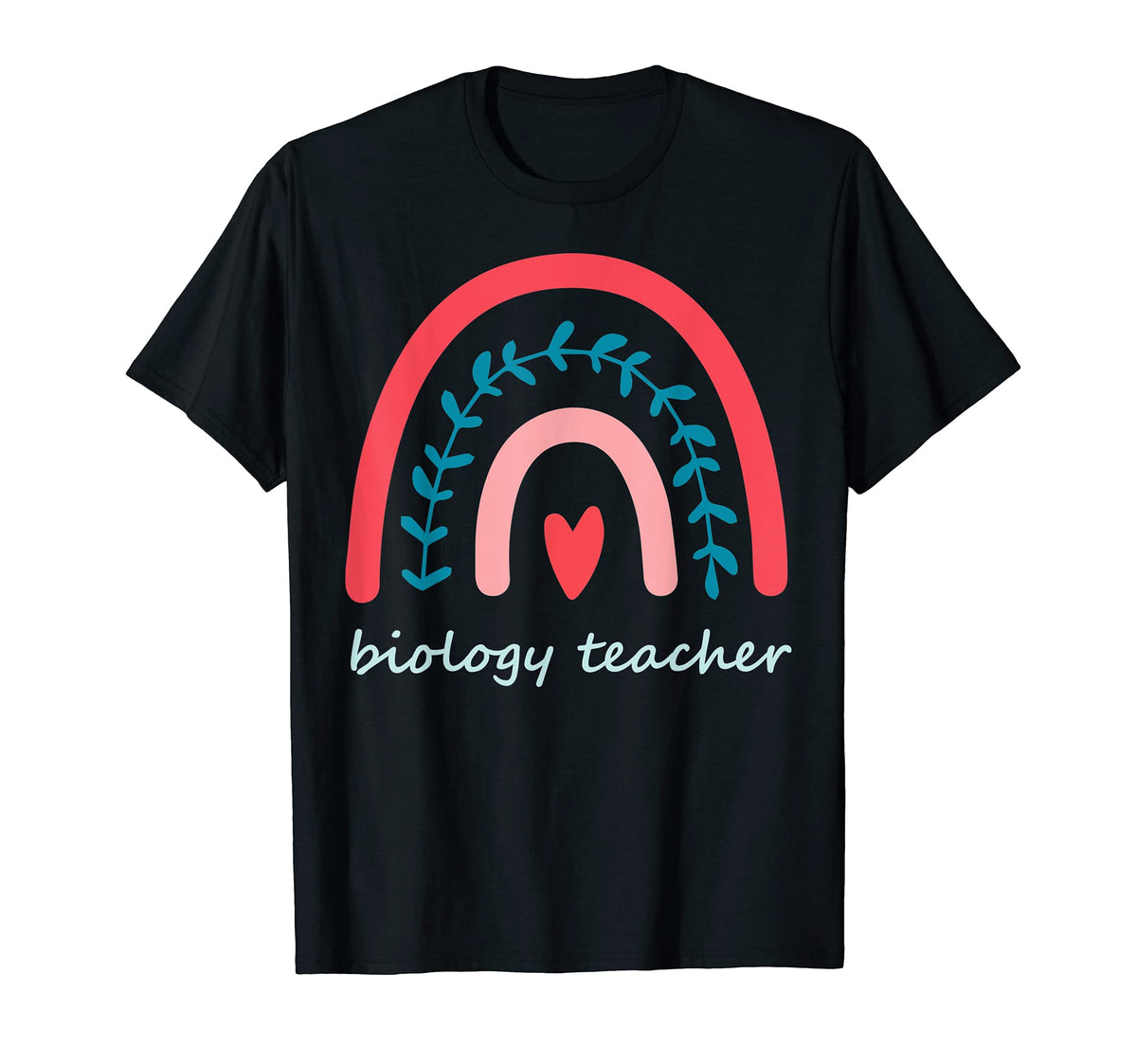 Biology Teacher Rainbow Boho T-Shirt - Casual Everyday Wear Men Women
